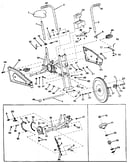 Exploded view of exercise cycle