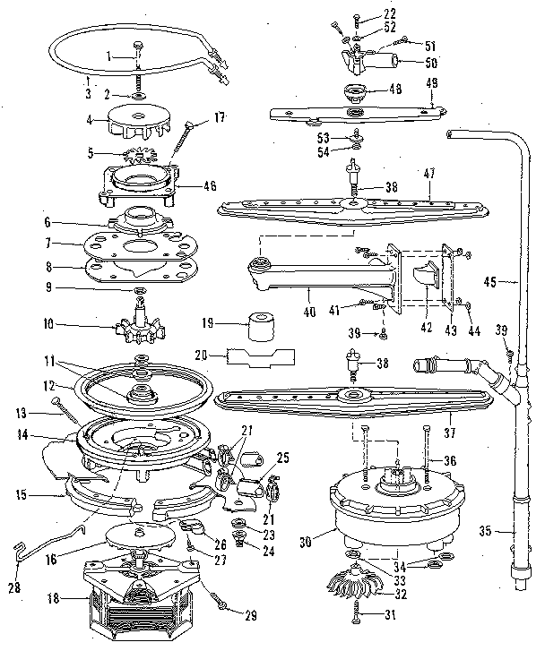 Motor, heater, and spray arm details