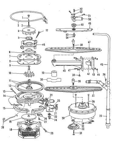 Motor, heater, and spray arm details