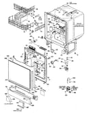 Tub and door assembly