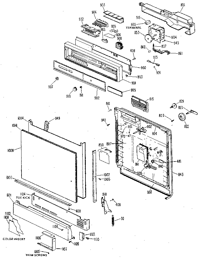 CONTROL PANEL AND FRONT