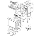 GE GSD700L-03 tub and door assembly diagram