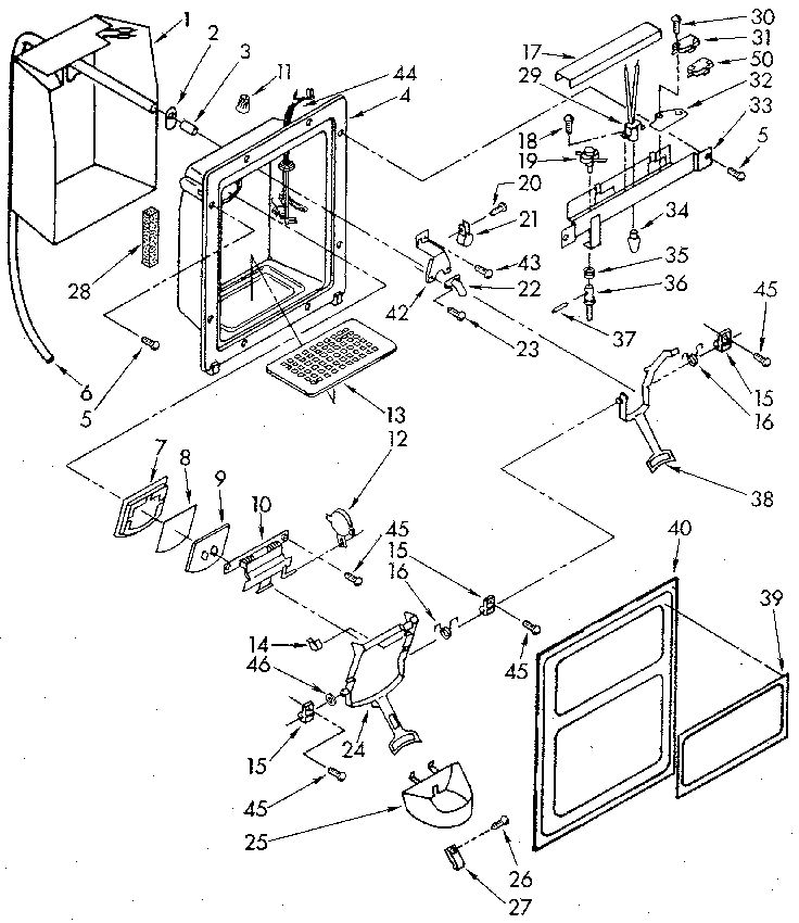 Dispenser front