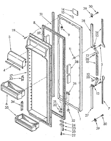 Refrigerator door