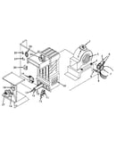 Heating section and blower