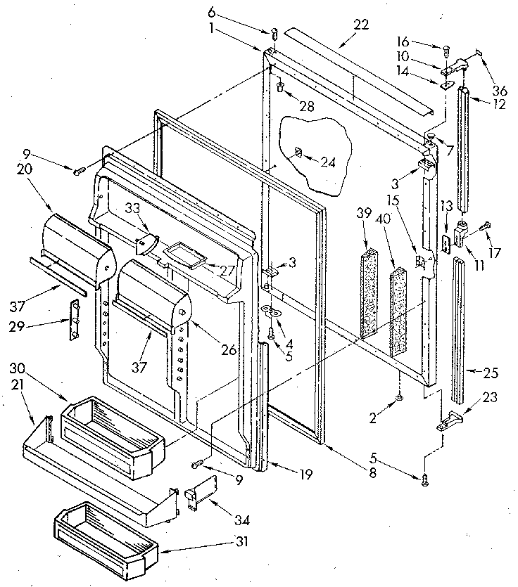 Refrigerator door