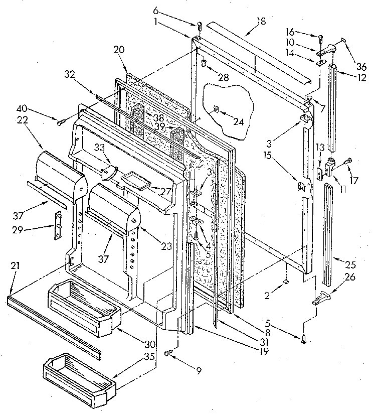 Refrigerator door