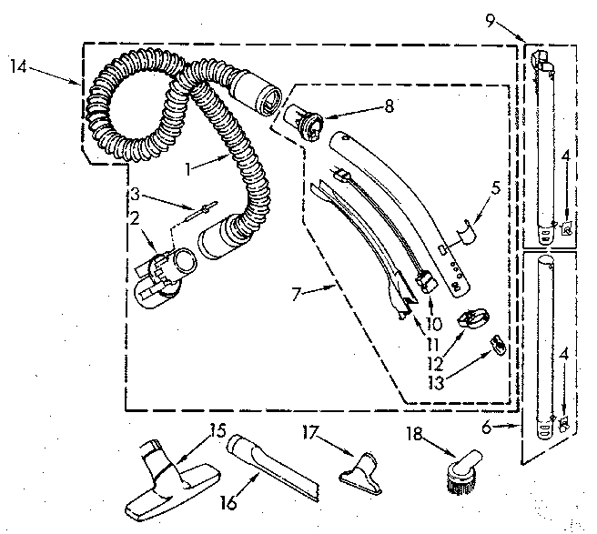 Hose and attachment
