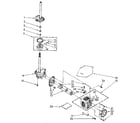 Kenmore 11092094700 brake, clutch, gearcase, motor and pump diagram