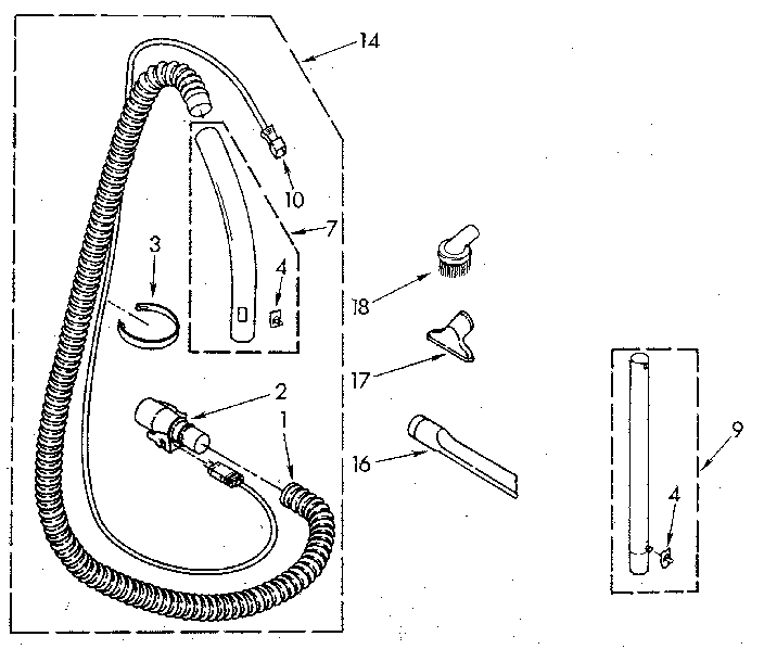 Hose and attachment