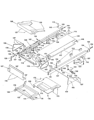 Motor and walking belt assembly