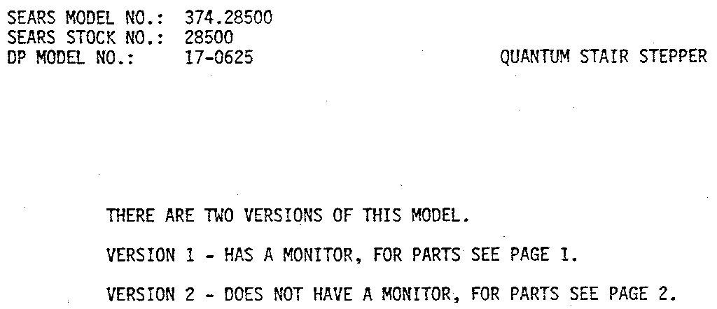 Model notes