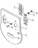 Exploded view of receptacle panel