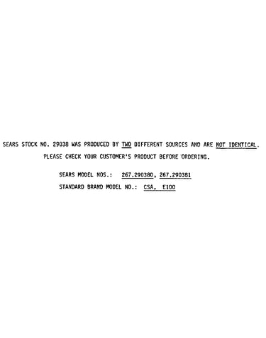 Model notes