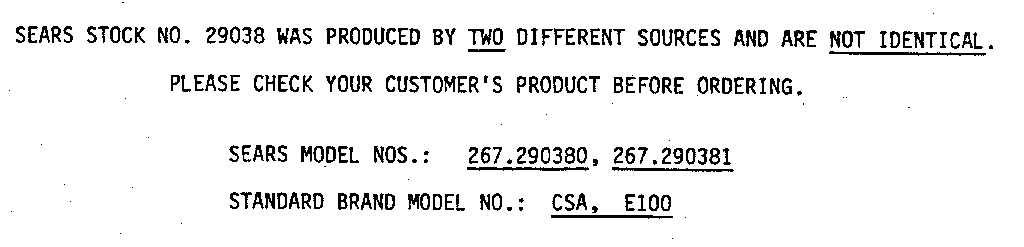 MODEL NOTES