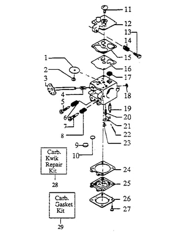 Carburetor assembly part no. 530-035181