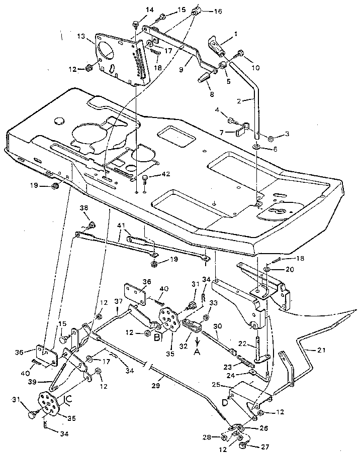 Blade housing suspension