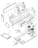 Backguard and cooktop assembly
