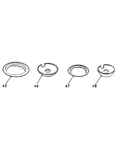 Optional porcelain pan and chrome ring