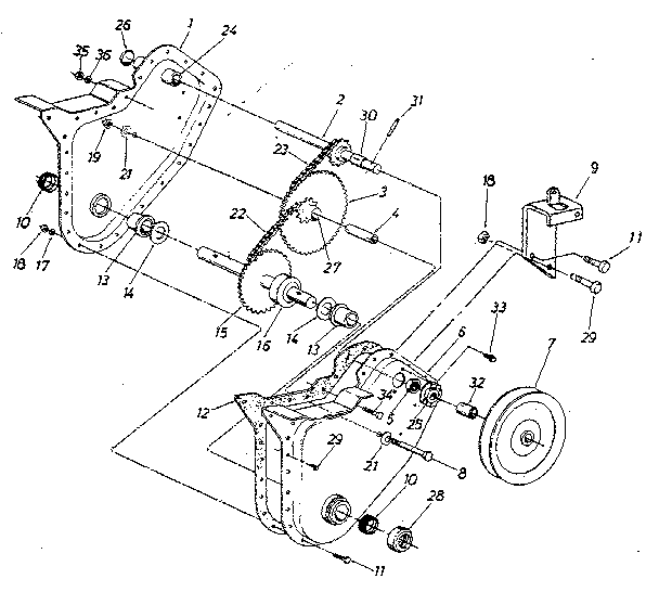 Chain case assembly (part no. n04924a)