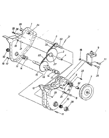 Chain case assembly (part no. n04924a)