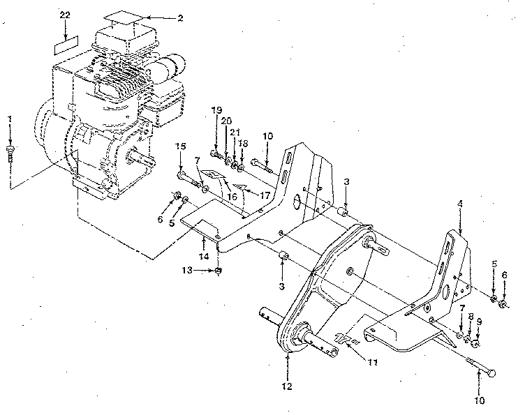 Transmission and tine shield assembly