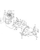 Transmission and tine shield assembly