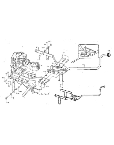 Wheels/tines/pto drive lever & yoke assembly (figure 2)