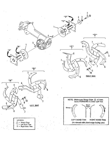Bolt tine assemblies (figure 7)