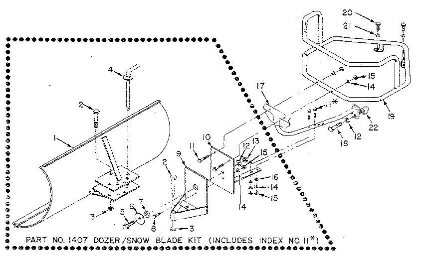 Dozer/snow blade attachment (figure 10)