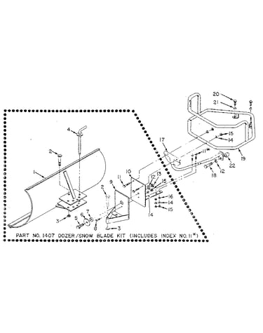 Dozer/snow blade attachment (figure 10)
