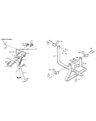 Kickstand tine attachment cradie (figure 12)