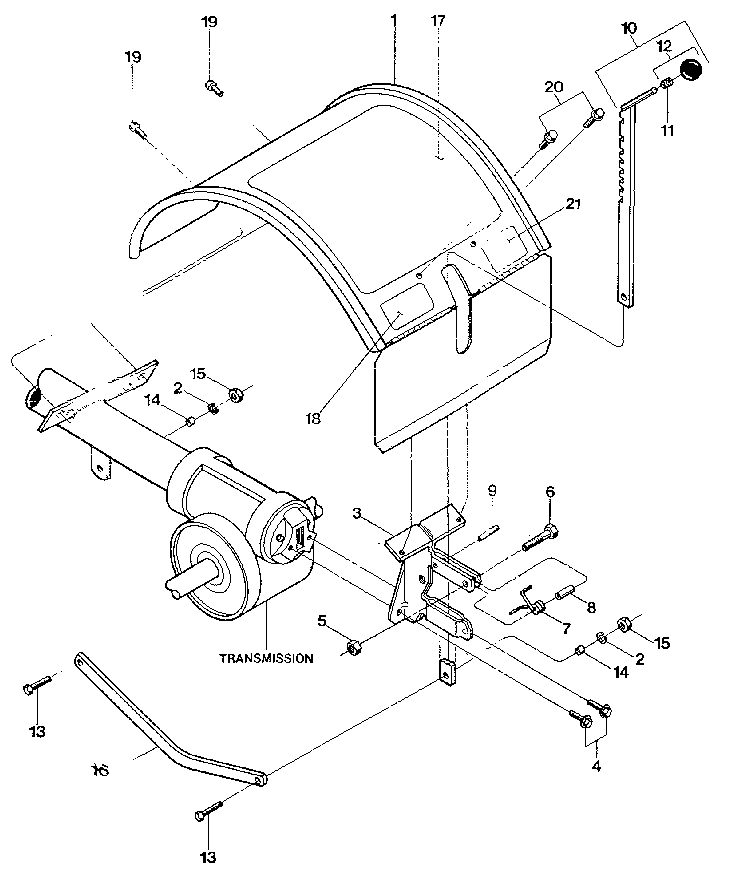 Hood, bracket & depth regulator