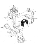 Engine & support brackets, pulleys, belts, belt cover