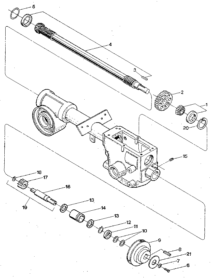 DRIVE SHAFT, INPUT PINION SHAFT & GEAR ASSEMBLIES