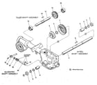Troybilt PONY SERIAL #S0242650 AND UP wheel shaft, eccentric shaft & tiller shaft assemblies diagram