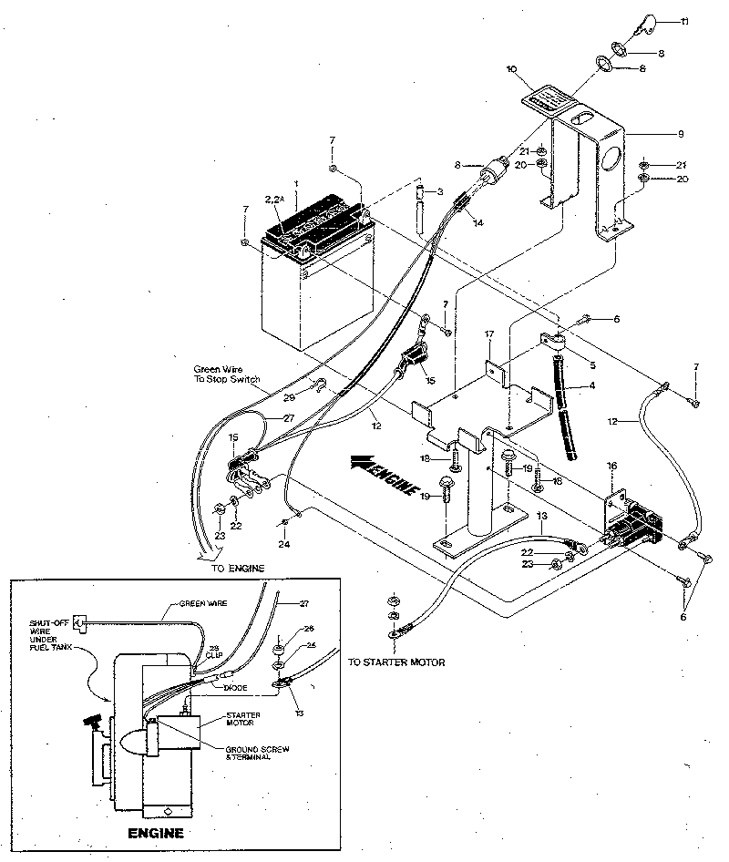 Electric start assembly