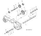 Troybilt JUNIOR SERIAL #M0100970 AND UP wheel shaft & tiller shaft assemblies diagram
