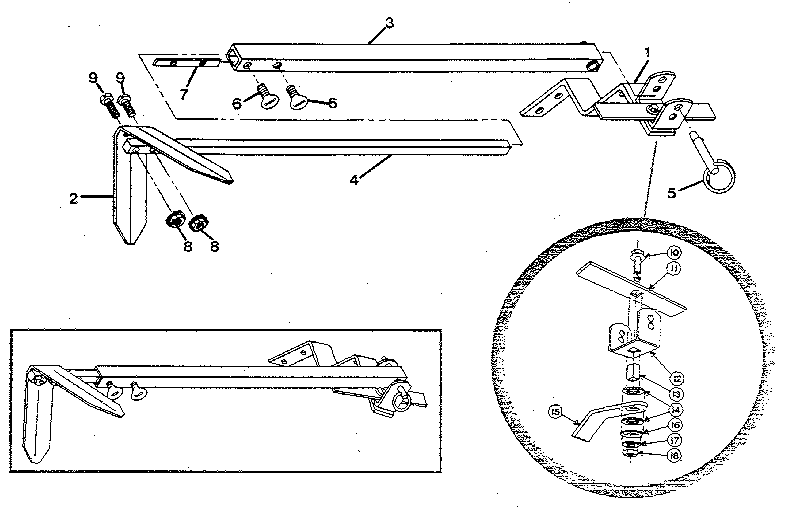 Marker blade and arm assembly