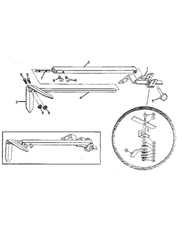 Marker blade and arm assembly