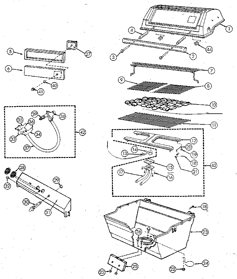 Grill and burner