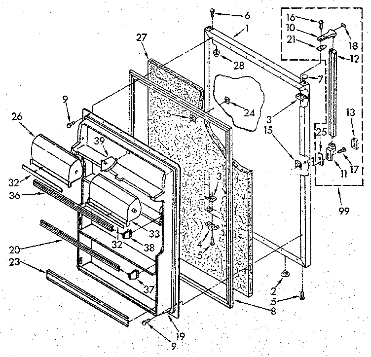 Refrigerator door