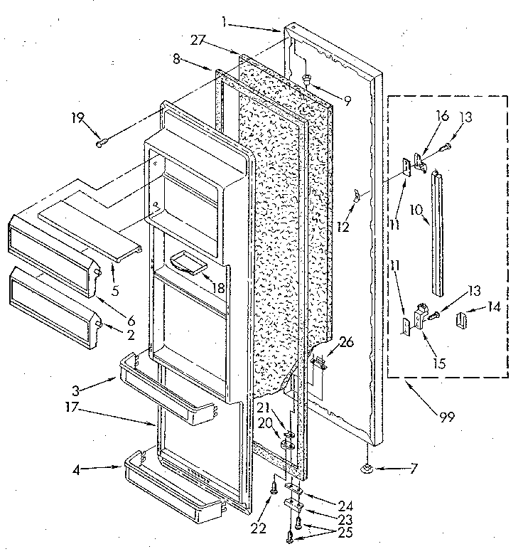 Refrigerator door