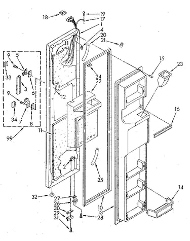 Freezer door