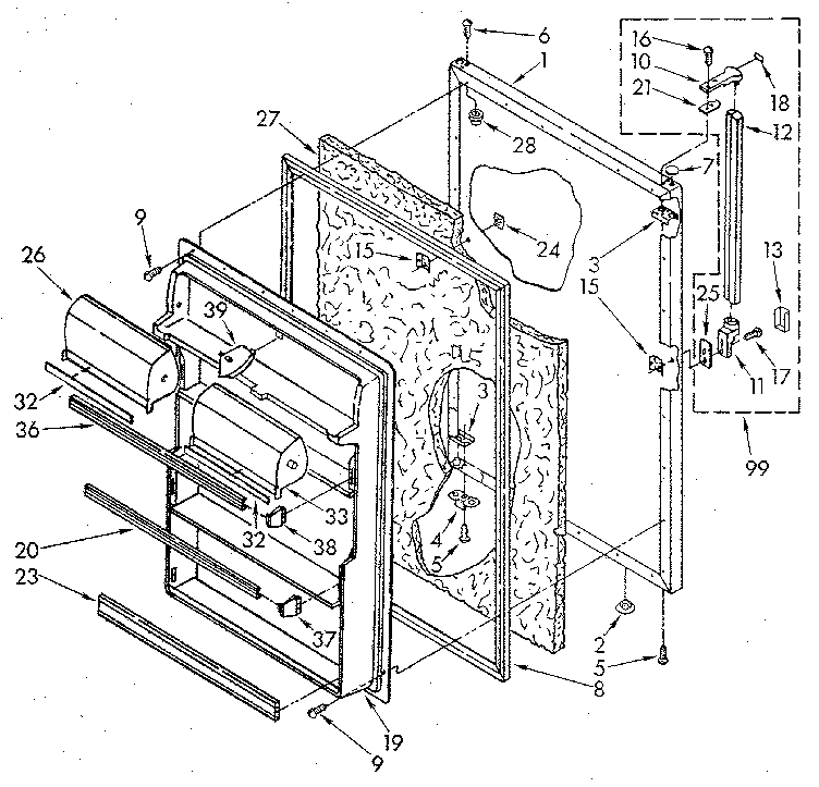 Refrigerator door
