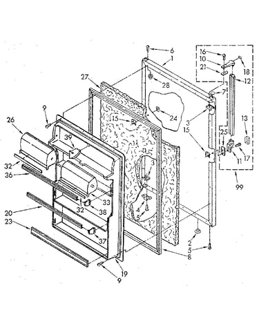 Refrigerator door