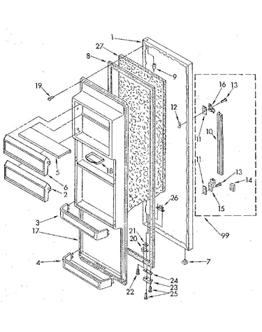 Refrigerator door