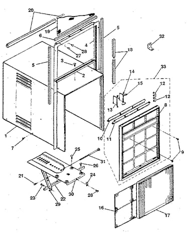 Cabinet and front panel
