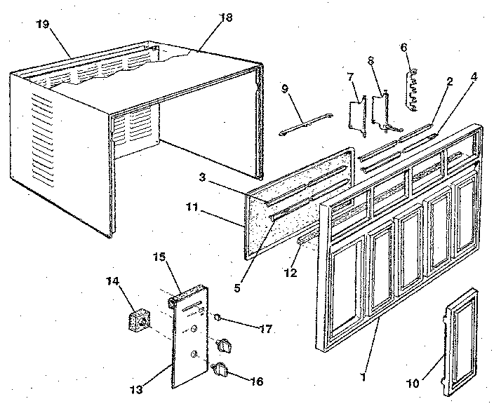 Cabinet and front panel