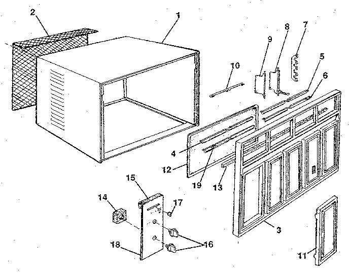 Cabinet and front panel
